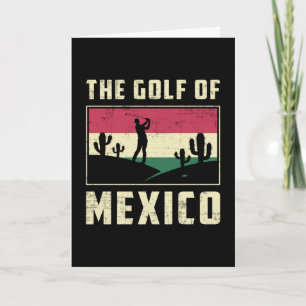 Golf von Mexiko Golf Golfer Golfspielen Funny Karte