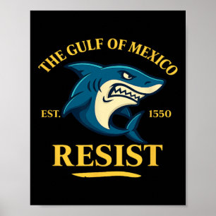 Golf Von Mexiko Hai widersteh Design Ozean Anti Tr Poster
