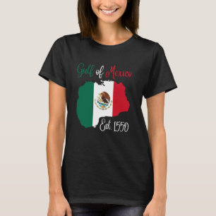 Golf von Mexiko Karte mexikanische Flagge östlich. T-Shirt