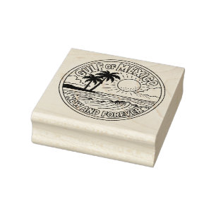 Golf von Mexiko - Kunst des Mittleren Ozeans Gummistempel