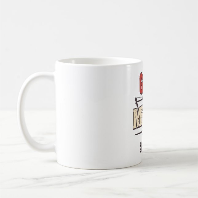 Golf von Mexiko-Parodie mit Vintagen Kaffeetasse (Links)