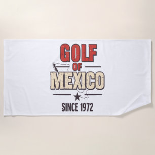 Golf von Mexiko-Parodie mit Vintagen Strandtuch