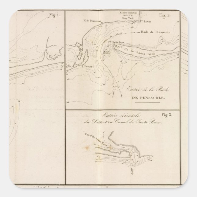 Golf von Mexiko Quadratischer Aufkleber (Vorderseite)