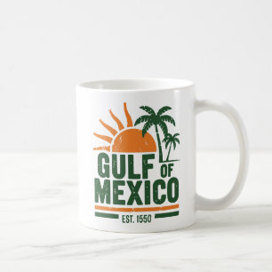 Golf von Mexiko Retro-Reisesouvenir Kaffeetasse
