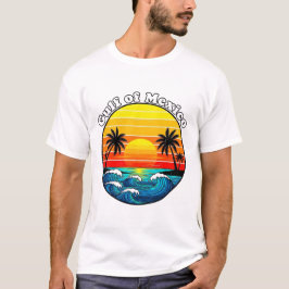 Golf von Mexiko Retro Sunset Beach Graphic T-Shirt