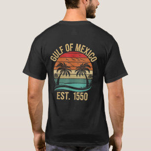 Golf von Mexiko Retro Vintage Strand Herren Damen T-Shirt