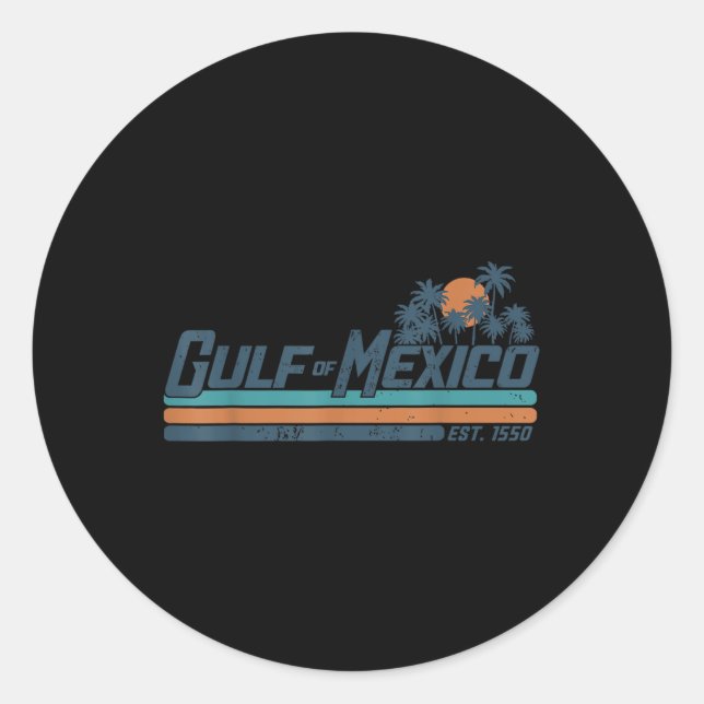 Golf von Mexiko  Runder Aufkleber (Vorderseite)