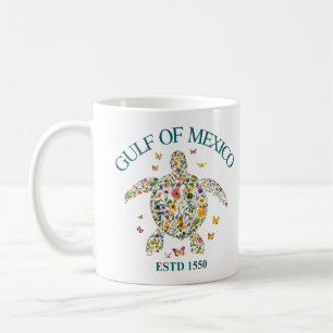 Golf von Mexiko-Schildkröte est 1550 Nie vergessen Kaffeetasse
