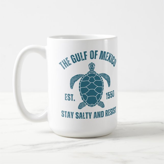 Golf-von-Mexiko-Schildkröte Kaffeetasse (Links)