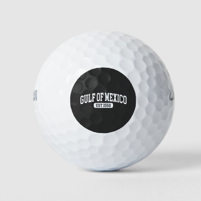 Golf von Mexiko Seit 1550 Amerika Spaß Golfball (Vorderseite)