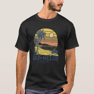 Golf von Mexiko Seit 1550 Retro Vintag Beach Golf T-Shirt