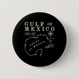 Golf von Mexiko seit 1672 Küste Linie Historische  Button