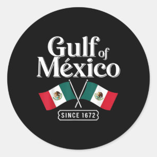 Golf von Mexiko seit 1672 Trump 2025 Retro Vintag Runder Aufkleber