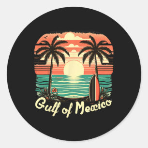 Golf von Mexiko seit 1672 Vintag Beach Summer Vac Runder Aufkleber