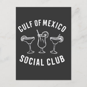 Golf von Mexiko Social Club Funny Retro Feiertagspostkarte