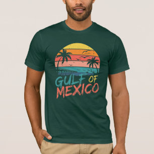 Golf von Mexiko Tropical Retro Sunset Beach Vibes T-Shirt