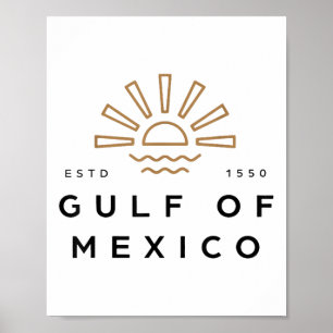 Golf von Mexiko USA Funny America Flag USA Poster
