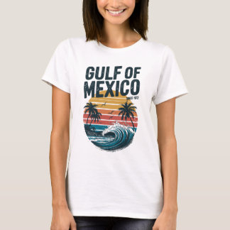 Golf von Mexiko Vintag Surf - Retro Beach Design T-Shirt