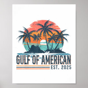 Golf von uns Amerika Est 2025 Retro Vintag Beach M Poster