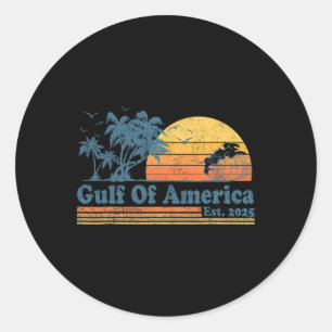 Golf von uns Amerika Est 2025 Retro Vintag Beach M Runder Aufkleber