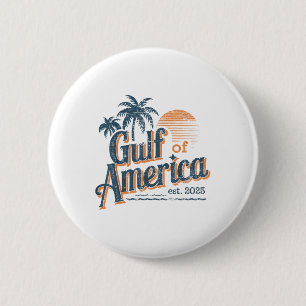 Golf Von Uns Amerika Est 2025 Retro Vintage Strand Button