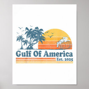 Golf Von Uns Amerika Est 2025 Retro Vintage Strand Poster