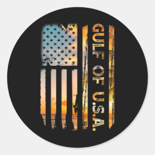 Golf von USA Amerika 2025 Vintage Amerikanische Fl Runder Aufkleber