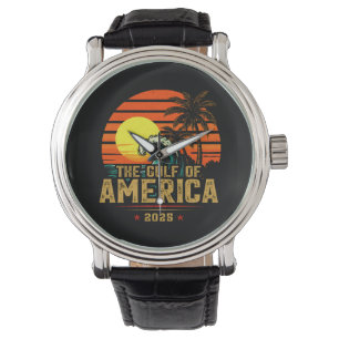 Golf von USA Amerika Est 2025 Retro Vintag Armbanduhr