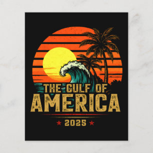 Golf von USA Amerika Est 2025 Retro Vintag Flyer