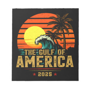 Golf von USA Amerika Est 2025 Retro Vintag Notizblock