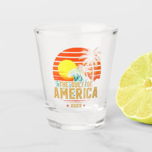 Golf von USA Amerika Est 2025 Retro Vintag Schnapsglas