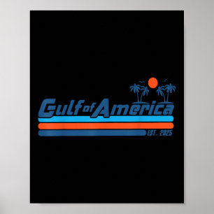 Golf von USA Amerika Est 2025 Retro Vintage Strand Poster