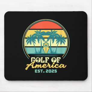 Golf Von USA Amerika Shirt Est 2025 Retro Vintage Mousepad