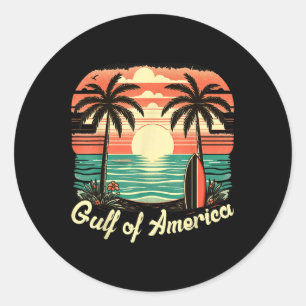 Golf Von USA Amerika Vintage Strand Amerikas Golf Runder Aufkleber