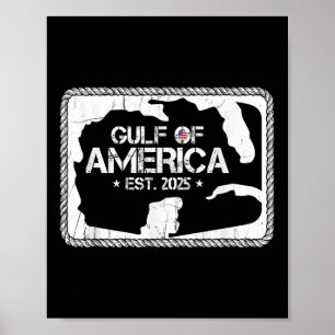 Golf von USA Est 2025 USA Amer Poster