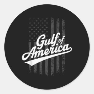 Golf von USA, Vintage Flagge der USA Runder Aufkleber