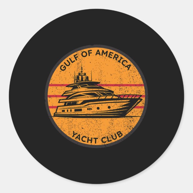 Golf von USA Yacht Club Trump Golf von uns Ame Runder Aufkleber (Vorderseite)