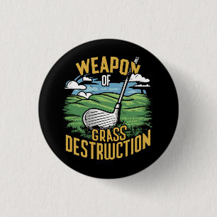 Golf-Waffe der Grasvernichtungskunst Button
