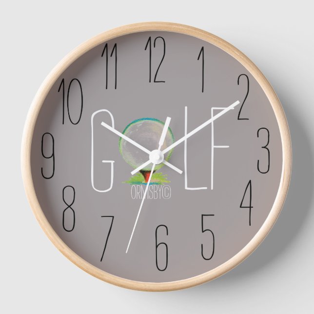 Golf Wall Clock Uhr (Vorderseite)