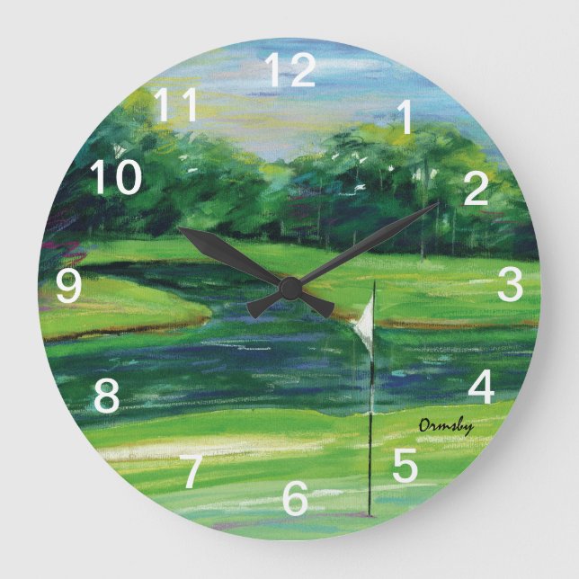 Golf-Wanduhr Große Wanduhr (Vorderseite)