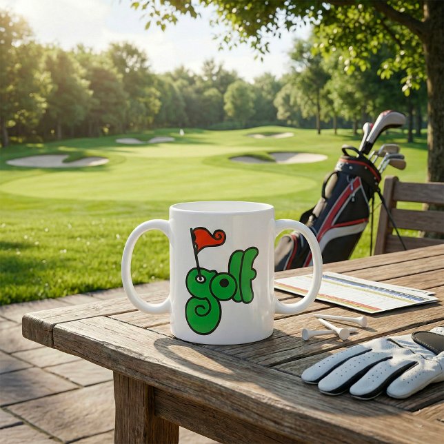 Golf Wang Lebendiges Grün und Rot Kaffeetasse (Von Creator hochgeladen)