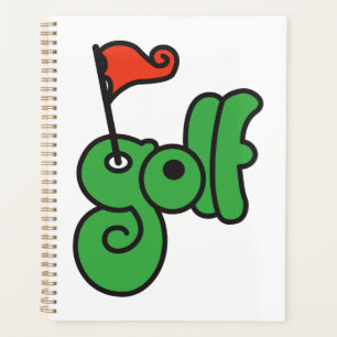 Golf Wang Lebendiges Grün und Rot Planer