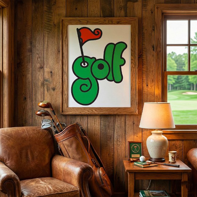 Golf Wang Lebendiges Grün und Rot Poster (Von Creator hochgeladen)
