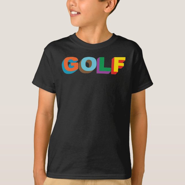 Golf Wang Logo T-Shirt für alle,Schwarz in Vollgrö (Vorderseite)