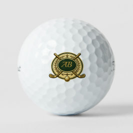 Golf-Wappen mit individuellen Initialen Golfball