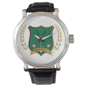 GOLF Wappen mit Laurel Wreath Mens Watch Armbanduhr