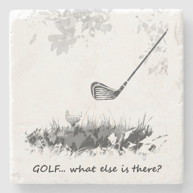 Golf Was sonst gibt's Fun Golfer Angebot? Steinuntersetzer (Vorderseite)