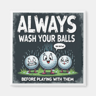 Golf Wasch Deine Bälle Magnet
