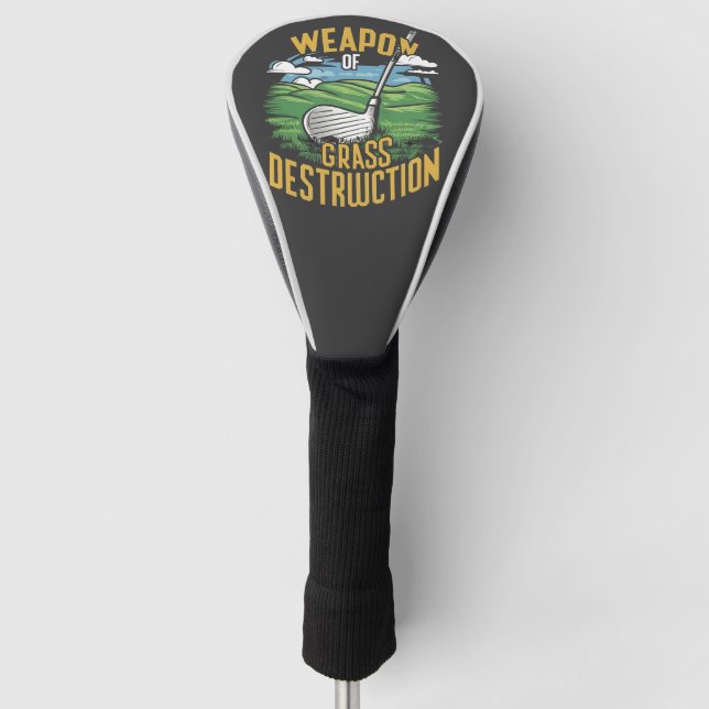 Golf Weapon of Grass Destruction Art Headcover (Vorderseite)