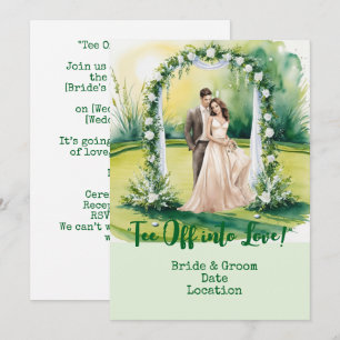 Golf Wedding auf dem Golfplatz Einladung